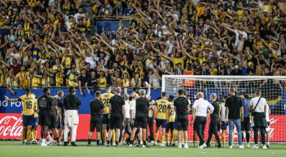 Union Saint-Gilloise Rangers Supporters Stade Den Dreef Louvain - Belga Bruno Fahy
