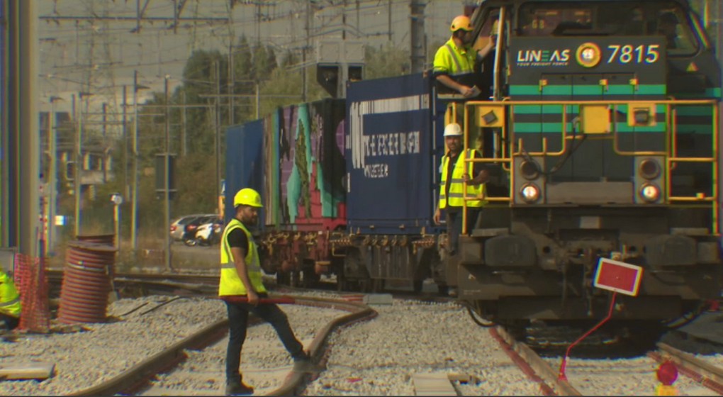 Train Transport de marchandises fret Infrabel SNCB Schaerbeek-Formation - Capture BX1