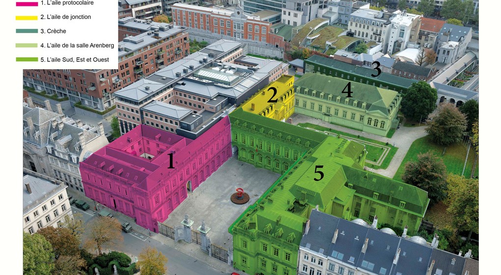 Rénovation Palais d'Egmont - Phases du chantier - Régie des Bâtiments