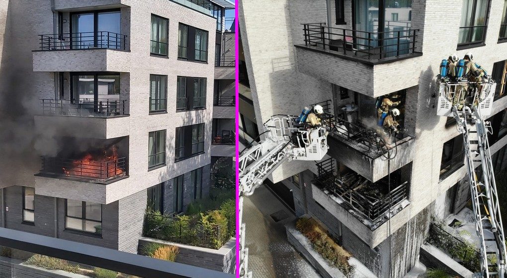 Incendie terrasse Uccle 02082022 - Pompiers de Bruxelles