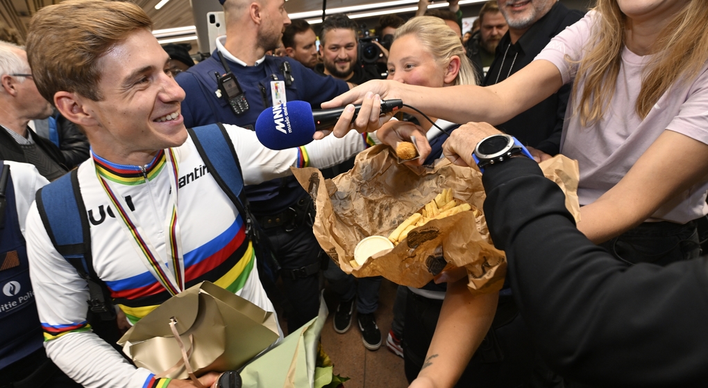 Remco Evenepoel Retour Zaventem - Belga Eric Lalmand