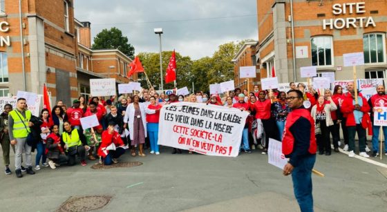 Manifestation Personnel Hôpital Brugmann - Facebook CGSP ACOD ALR-LRB