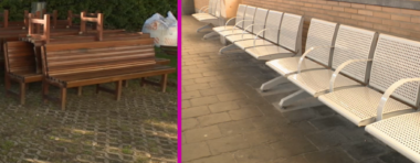 Nouveaux bancs gare du nord - Photo : BX1