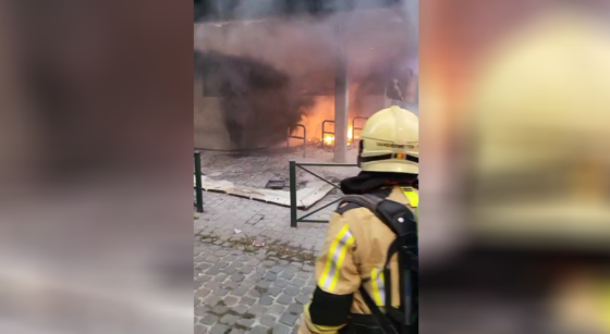 Molengeek en feu - Photo : Twitter Ibrahim Ouassari