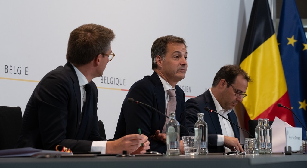 Kern Alexander De Croo Pierre-Yves Dermagne David Clarinval - Belga Noe Zimmer