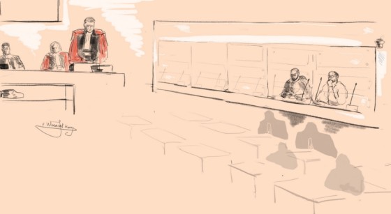 Procès Attentats de Bruxelles Seulement deux accusés sur place - Belga Janne Van Woensel Kooy