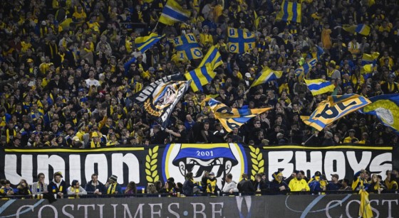 Supporters Union Saint-Gilloise - Belga Laurie Dieffembacq