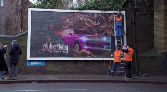 Extinction Rebellion détourne des publicités de Toyota et BMW en marge du Salon de l'Auto - Photo : Extinction Rebellion