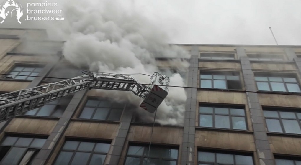 Incendie Palais des Droits 12012023 - Photo 4 - Pompiers de Bruxelles