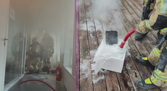 Batterie en feu Laeken 03012023 - Pompiers de Bruxelles