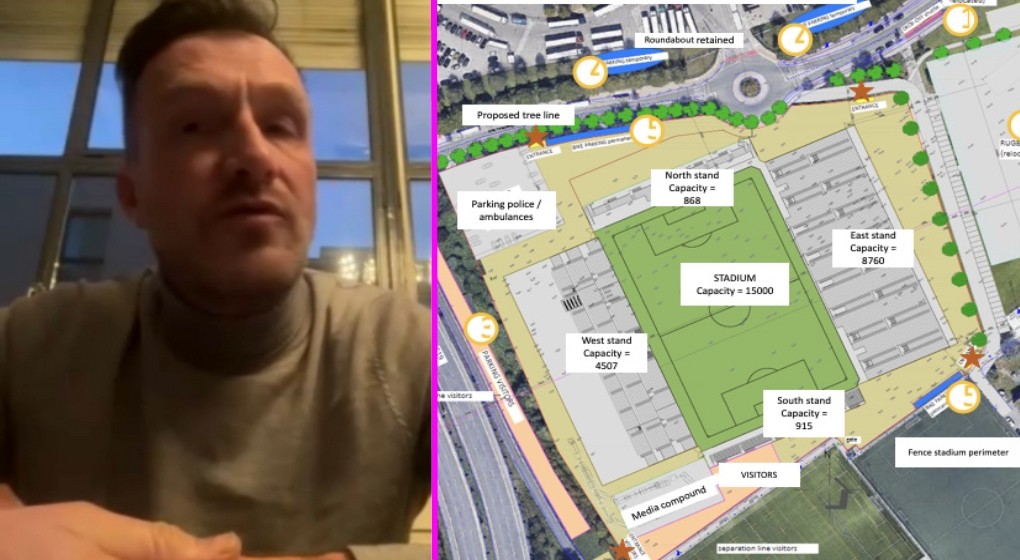 Pascal Smet Nouveau Stade Union Saint-Gilloise - Montage BX1