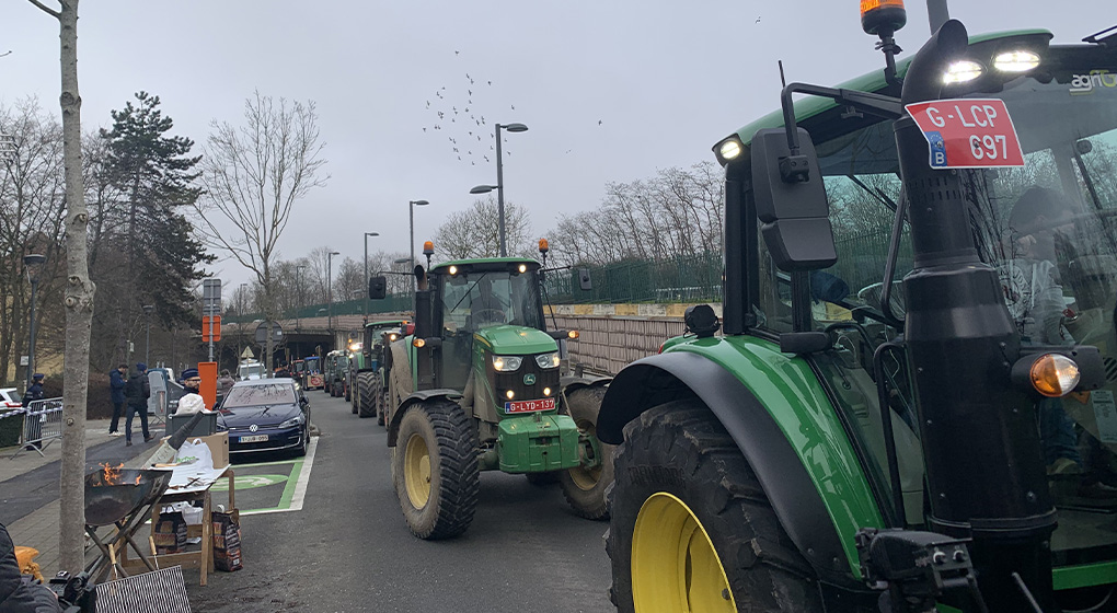 Tracteurs manif bruxelles 06/02/2023 - Photo : Bx1