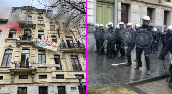 occupation sur l'avenue stalingrad évacuée par la police