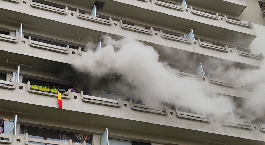 Incendie d'appartement à Jette - Photo : SIAMU