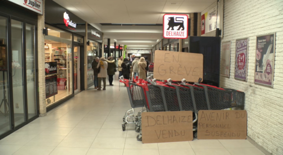 Delhaize Charles Woeste en grève - Photo : BX1