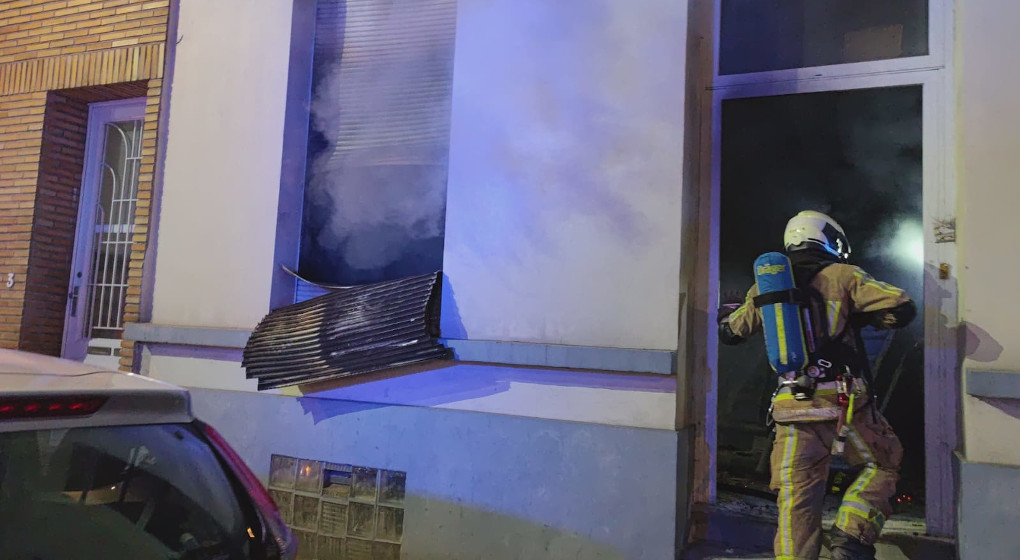 Incendie d'une immeuble squatté rue Kessels à Schaerbeek - Photo : SIAMU Bruxelles