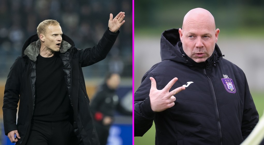 Karel Geraerts Brian Riemer Union Saint-Gilloise et RSC Anderlecht - Montage Belga