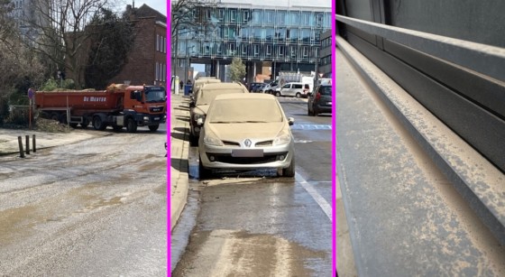 Schaerbeek Chantier VRT Poussière Boue Rue Evenepoel - Comité de riverains Evenepoel Lebrun