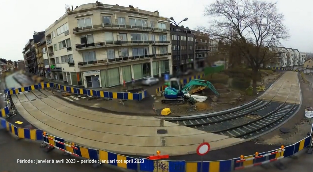 Travaux Tram 10 Neder-Over-Heembeek Zavelput - STIB