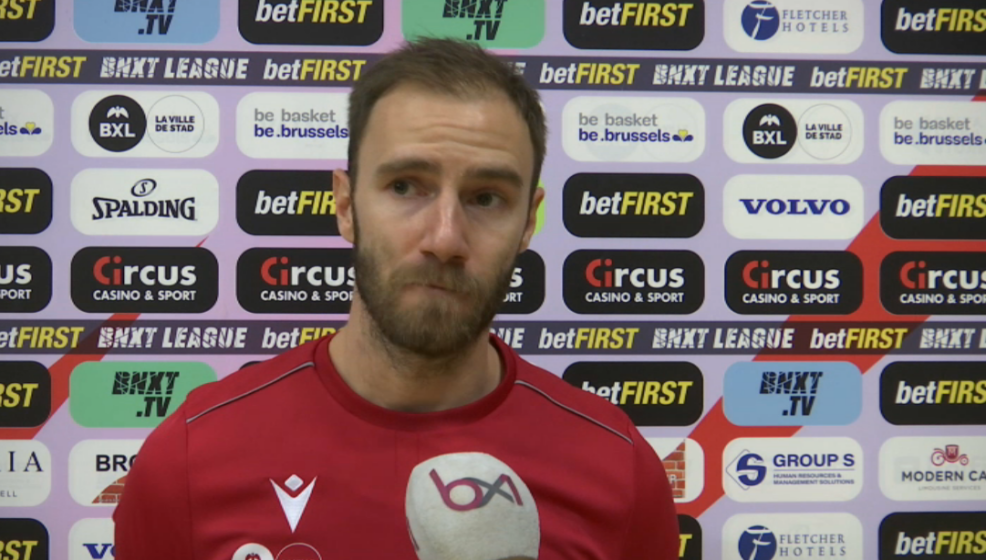 Alexandre Libert, le capitaine du Brussels Basket réagit au micro de BX1.