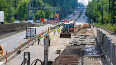 De très longues files sur le ring ce mardi matin suite au chantier du carrefour Léonard