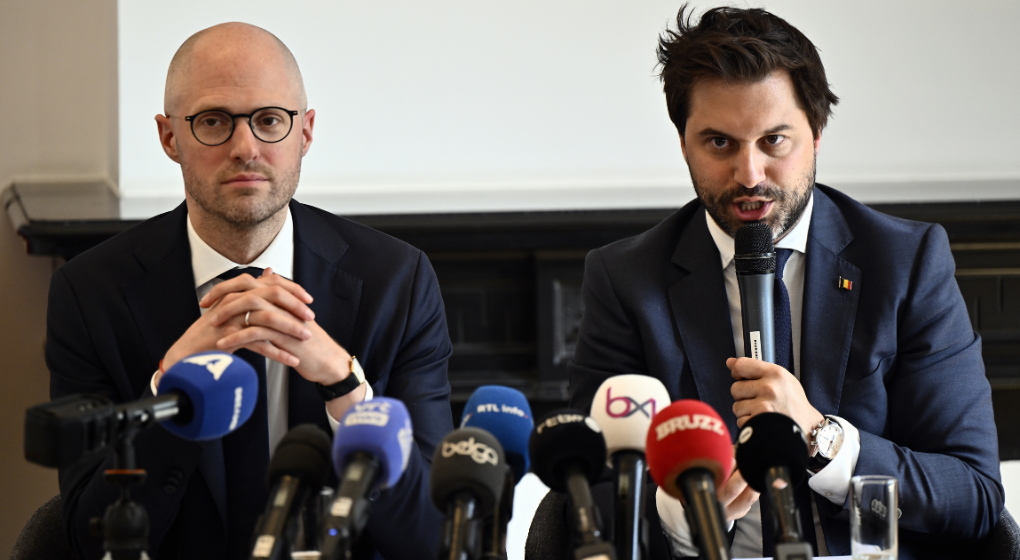 David Leisterh et Georges-Louis Bouchez - Belga