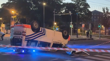 Un policier blessé dans un accident de la route sur le boulevard de la Woluwe