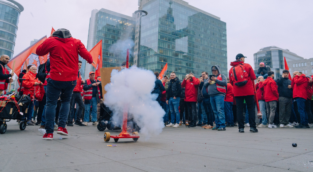 Manifestation nationale : des centaines de manifestants arrivent à Bruxelles