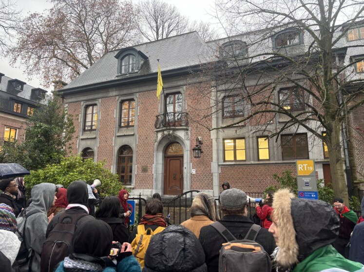 Mobilisation at the ULB for Palestine, in Brussels, on Wednesday 19 November 2025. 
BELGA PHOTO MAX LOHEST